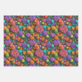 Papier d'enveloppement de fleurs - Voxel multicolo (Devant 2)