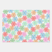 Papier d'enveloppement de flocon de neige coloré (Devant)