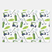 Papier d'enveloppement de golf Marine & Green (Devant 3)