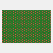 Papier d'enveloppement de la Polka verte Festive (Devant)