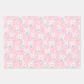 Papier d'enveloppement de lapin rose et bleu de la (Devant)