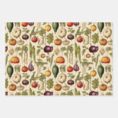 Papier d'enveloppement de légumes mélangés vintage (Devant)