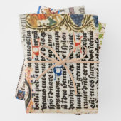 Papier d'enveloppement de manuscrit éclairé (En situation)