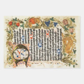 Papier d'enveloppement de manuscrit éclairé (Devant 3)