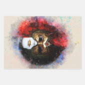 Papier d'enveloppement de masques de carnaval véni (Devant)