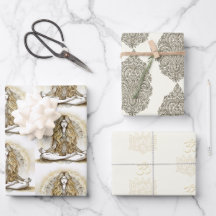 Papier d'enveloppement de méditation yoga