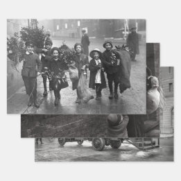 Papier d'enveloppement de Noël 1910 et 1920