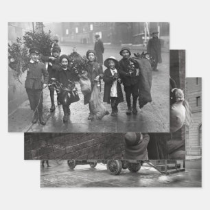 Papier d'enveloppement de Noël 1910 et 1920