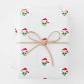 Papier d'enveloppement de Noël "Alien Père Noël" (En situation)