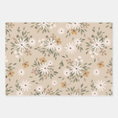 Papier d'enveloppement de Noël beige moderne (Devant 2)