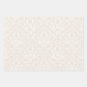 Papier d'enveloppement de Noël beige vintage (Devant 3)