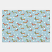Papier d'enveloppement de Noël Dachshund Flammes d (Devant 3)