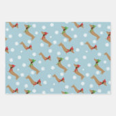 Papier d'enveloppement de Noël Dachshund Flammes d (Devant 2)
