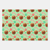 Papier d'enveloppement de Noël de basket-ball (Devant 3)