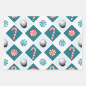Papier d'enveloppement de Noël de golf (Devant 3)