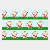 Papier d'enveloppement de Noël de golf (Devant)