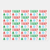 Papier d'enveloppement de Noël de Trump (Devant)