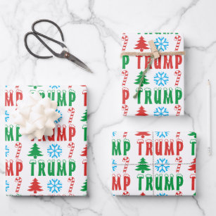 Papier d'enveloppement de Noël de Trump