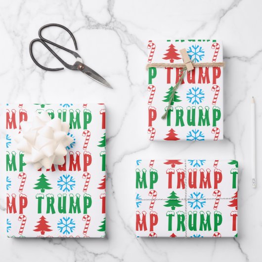 Papier d'enveloppement de Noël de Trump (Recto)