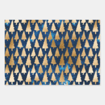 Papier d'enveloppement de Noël d'hiver de nuit