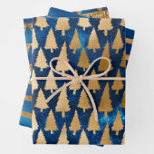 Papier d'enveloppement de Noël d'hiver de nuit (En situation)