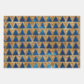 Papier d'enveloppement de Noël d'hiver de nuit (Devant 3)