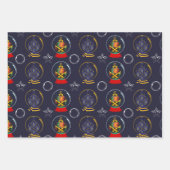 Papier d'enveloppement de Noël d'inspiration afric (Devant 2)