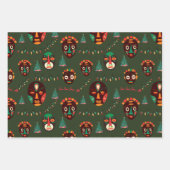 Papier d'enveloppement de Noël d'inspiration afric (Devant)