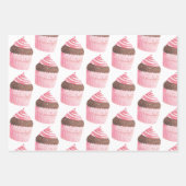 Papier d'enveloppement de Noël en Cupcake d'aquare (Devant)