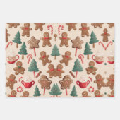 Papier d'enveloppement de Noël festif série de 3 (Devant 3)