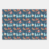 Papier d'enveloppement de Noël festif série de 3 (Devant)