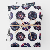 Papier d'enveloppement de Noël galactique - Célest (En situation)