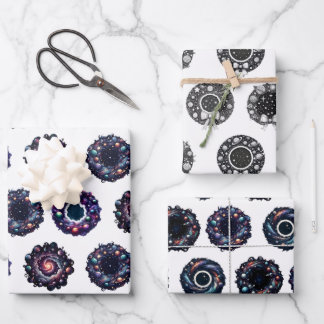 Papier d'enveloppement de Noël galactique - Célest