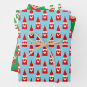 Papier d'enveloppement de Noël Gnomes & Elfes (En situation)