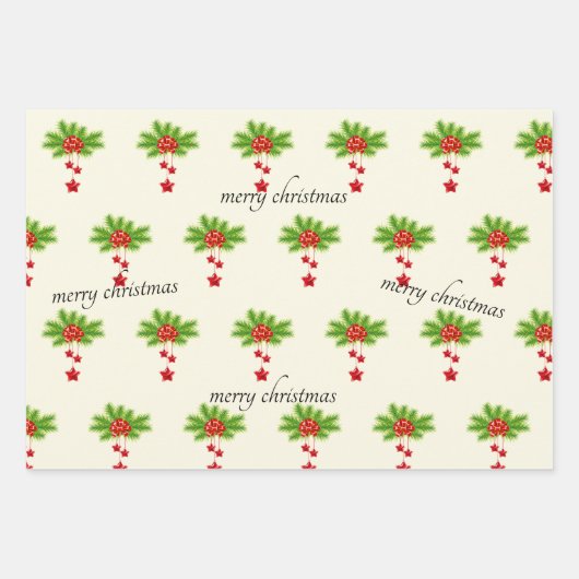 Papier d'enveloppement de Noël Jeu de 3 feuilles p (Devant)