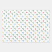 Papier d'enveloppement de Noël multilingue personn (Devant)