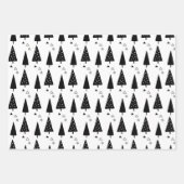 Papier d'enveloppement de Noël noir et blanc (Devant 2)