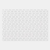 Papier d'enveloppement de Noël noir et blanc Ensem (Devant)