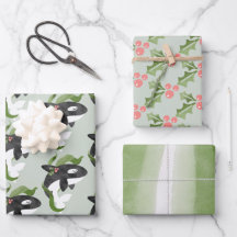 Papier d'enveloppement de Noël Orca Feuille plate