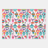 Papier d'enveloppement de Noël ornementé du milieu (Devant 3)