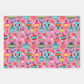 Papier d'enveloppement de Noël ornementé du milieu (Devant)