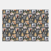 Papier d'enveloppement de Noël personnalisé Blanc  (Devant 3)