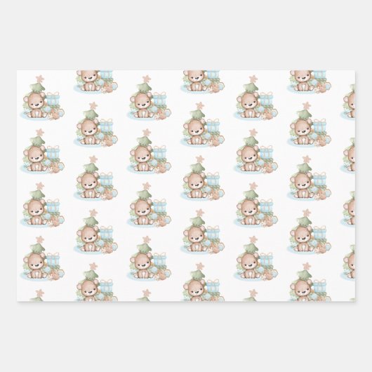 Papier d'enveloppement de Noël pour bébé mignon (Devant)