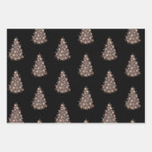 Papier d'enveloppement de Noël pour cerfs de Noir  (Devant 3)