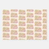 Papier d'enveloppement de Noël pour cerfs de Noir  (Devant 2)