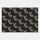 Papier d'enveloppement de Noël pour cerfs de Noir  (Devant)