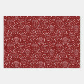 Papier d'enveloppement de Noël rétro classique tir (Devant)