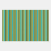 Papier d'enveloppement de Noël rétro rayé (Devant 3)