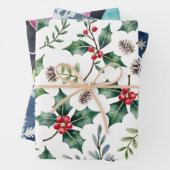 Papier d'enveloppement de Noël rétro vintage (En situation)