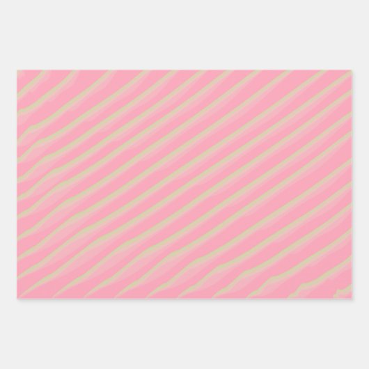 Papier d'enveloppement de Noël rose aquarelle uniq (Devant 3)